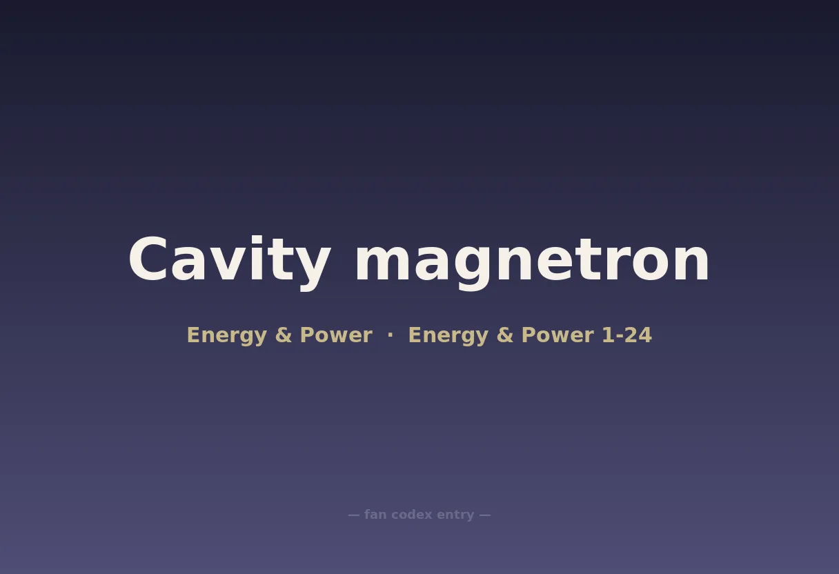 Cavity magnetron